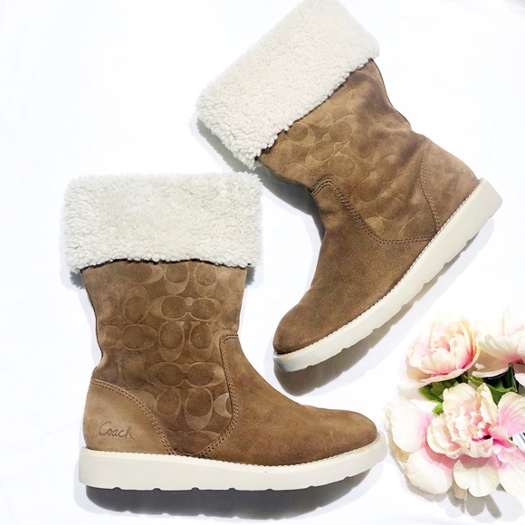 Coach Shoes - Coach Kally Signature Suede Boot